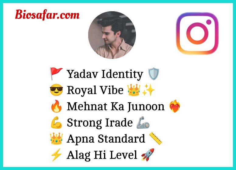 Yadav Bio For Instagram