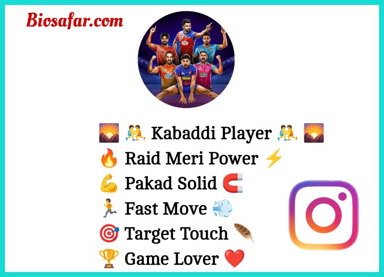 Instagram Bio For Kabaddi Lovers